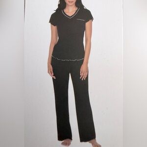 Honeydew Women's Black ribbed 2pc Sleepwear Set NWT